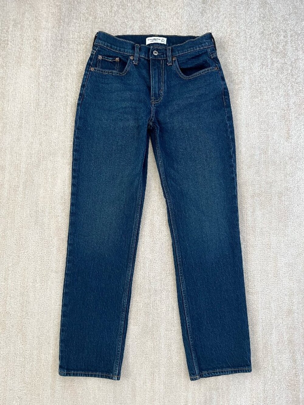 Abercrombie & Fitch 90s Straight Leg Mid Rise Blue Jeans 27